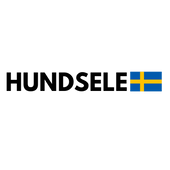 En logga med namnet "HUNDSELE" och svenska flaggan bredvid loggan